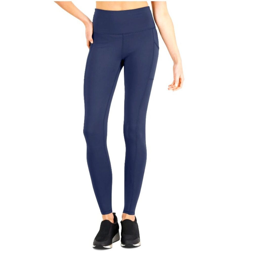 NEW Ideology Compression Leggings Indigo Sea PP Size Full Length High Rise $34.5